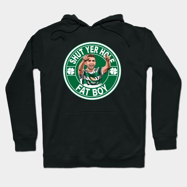 Shut Yer Hole Fat Boy (Greg Taylor Glasgow Celtic) Hoodie by TeesForTims